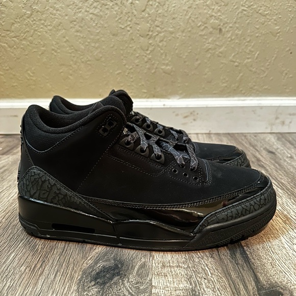 New With Box Jordan 3 “Black Cat” 2025 Men’s Size 9.5 Women’s Size 11 - Picture 11 of 16